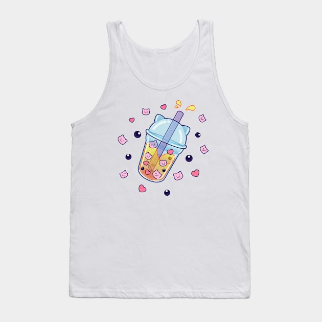 Bubble Kittea Tank Top by Jasmine Chang Art